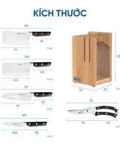 Bộ dao làm bếp cao cấp 5 món Konox Impecca