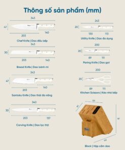 Bộ dao làm bếp cao cấp 7 món Konox Gouter Bộ dao làm bếp cao cấp 7 món Konox Gouter