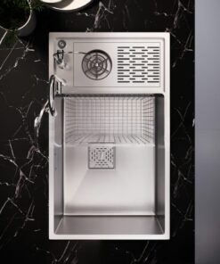 Chậu rửa 1 hố to có máy rửa cốc,chén Garis MS11.82