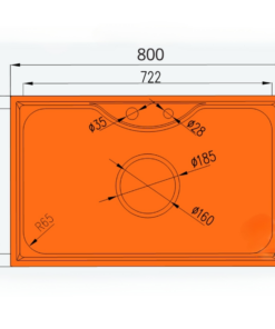 Chậu rửa 1 hố to kiểu Nhật Garis GS15.80