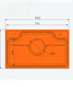 Chậu rửa 1 hố phủ Nano màu Titan Garis GS11.78 Chậu rửa 1 hố phủ Nano màu Titan Garis GS11.78