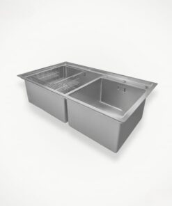 Chậu rửa 2 hố lệch thoát vuông Garis GS22.82