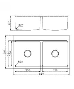Chậu rửa bát chống xước Konox KN8651TD Dekor