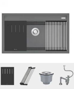 Chậu rửa bát đá Granite Sink Terra 860S Grey