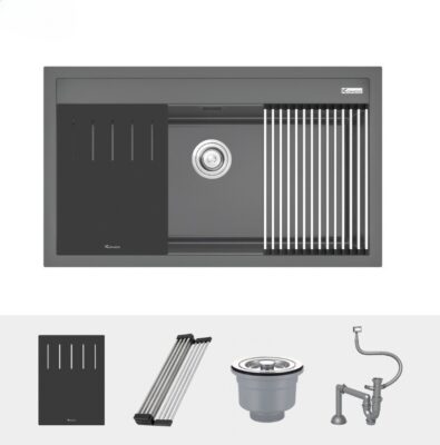 Chậu rửa bát đá Granite Sink Terra 860S Grey