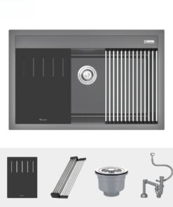 Chậu rửa bát đá Granite Sink Terra 790S Grey