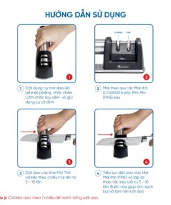 Dụng cụ mài dao 2 khe Konox Knife Sharpener