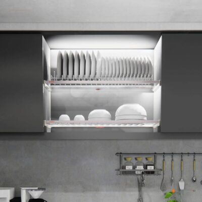 Giá bát đĩa cố định 2 tầng Garis GB04C