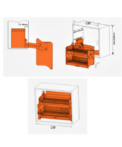 Giá bát đĩa nâng hạ Garis ML06V