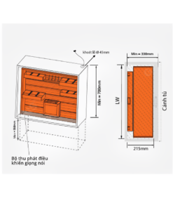 Giá gia vị nâng hạ điện Garis ML05X