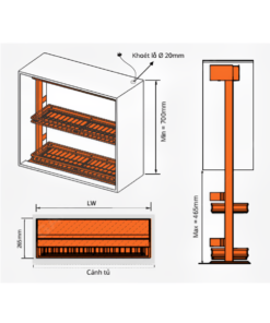 Giá gia vị nâng hạ điện cảm ứng Garis GL05X