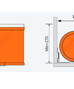 Thùng rác đơn 10L Garis GW05.10