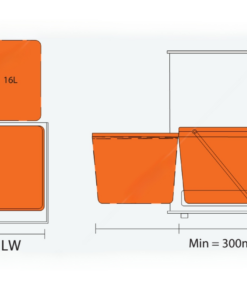 Thùng rác đơn 16L Garis GW03.16