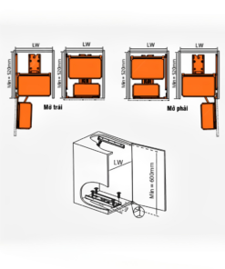 Tủ đồ khô khay inox hộp 2 tầng Garis GS02.60 Tủ đồ khô khay inox hộp 2 tầng Garis GS02.60