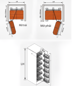 Tủ đồ khô nan dẹt 6 tầng Garis GS6.45E/GS6.60E