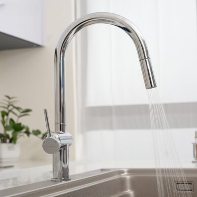 Vòi rửa bát dây rút Konox Comfor Chrome