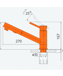 Vòi rửa cao cấp cổ thấp Garis MF08M
