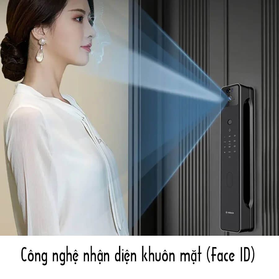 Công nghệ nhận diện khuôn mặt được tích hợp trong các dòng khóa cửa điện tử hiện đại, khóa điện tử Bosch FU5 PLUS