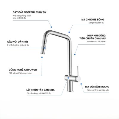 Vòi rửa bát Kluger KLF0019C