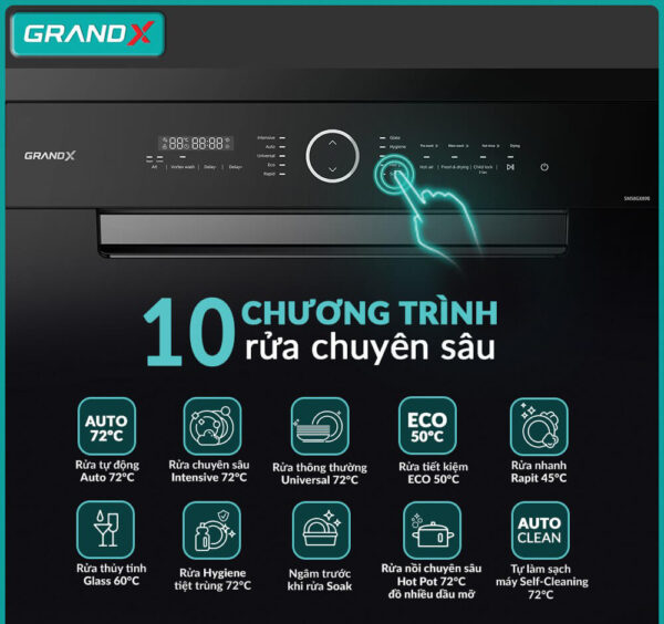 Máy rửa bát Grandx SMS8GX89G