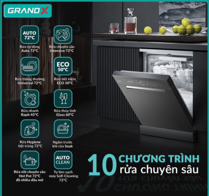 Máy rửa bát Grandx SMS8GX89G