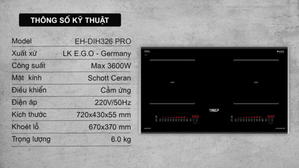 Bếp từ Chef's EH-DIH326 Pro