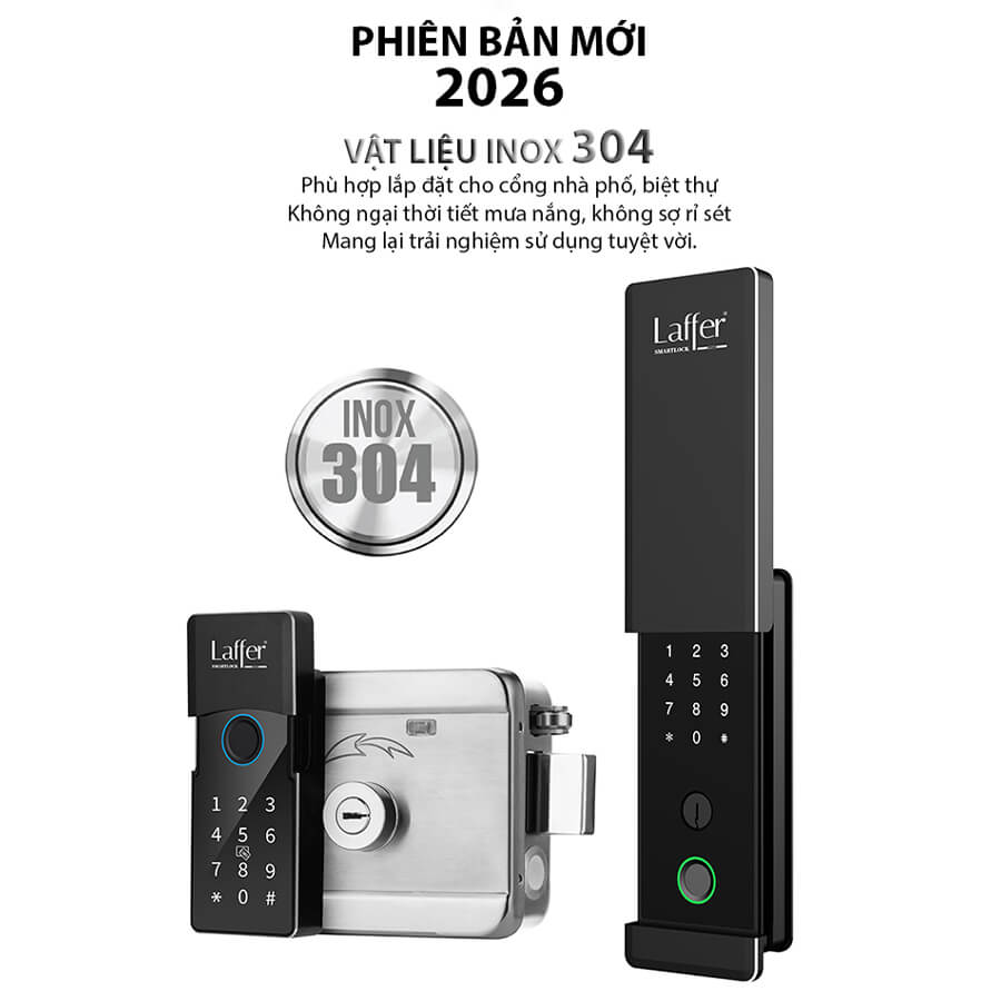 Khóa cổng vân tay ngoài trời Laffer A18 Pro Khóa cổng vân tay ngoài trời Laffer A18 Pro