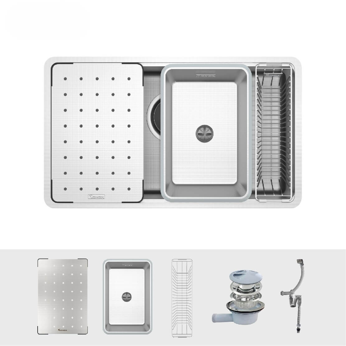 Chậu rửa bát chống xước Konox Dekor 8044SU