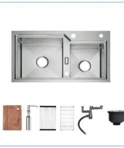 Chậu rửa bát 2 hố NOBINOX LUMIA NJ512