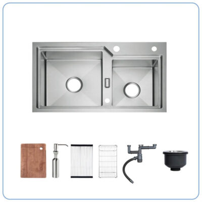 Chậu rửa bát 2 hố NOBINOX LUMIA NJ512