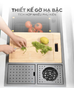 Gờ hạ bậc tiện lợi của chậu rửa NOBINOX