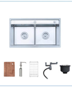 Chậu rửa bát 2 hố NOBINOX LUMIA NJ508D