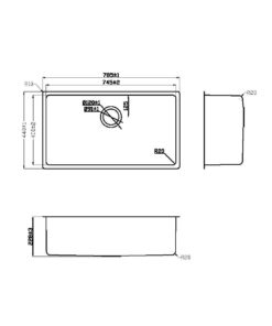 Chậu rửa bát Konox Turkey Sink STELO 780U
