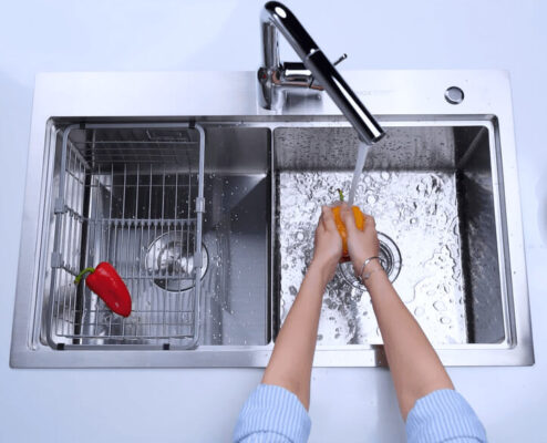 Chậu rửa bát 2 hố NOBINOX LUMIA NJ522