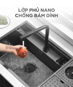 Lớp phủ NANO chống bám dính của chậu rửa bát NOBINOX