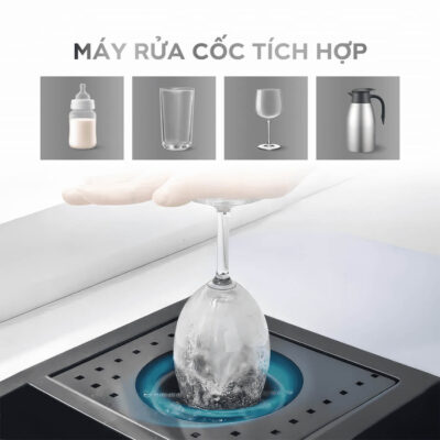 Máy rửa ly tích hợp với chậu rửa NOBINOX