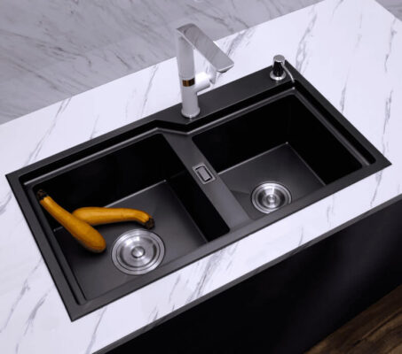 Chậu rửa bát 2 hố NOBINOX LUMIA NJ513B