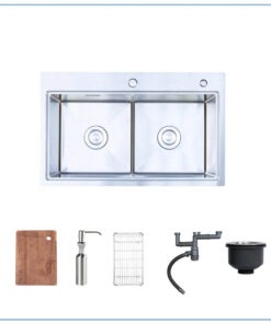 Chậu rửa bát 2 hố NOBINOX LUMIA NJ522