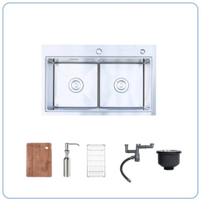 Chậu rửa bát 2 hố NOBINOX LUMIA NJ522