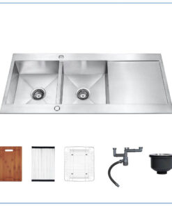 Chậu rửa bát 2 hố NOBINOX LIKEN NL749