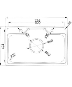 Thông số kỹ thuật Chậu rửa bát GS11.80