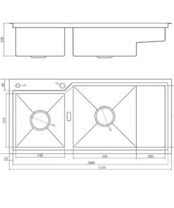 Chậu rửa bát 2 hố NOBINOX RAZIA NJ575