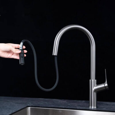 Vòi rửa bát dây rút NOBINOX FORTE NX887