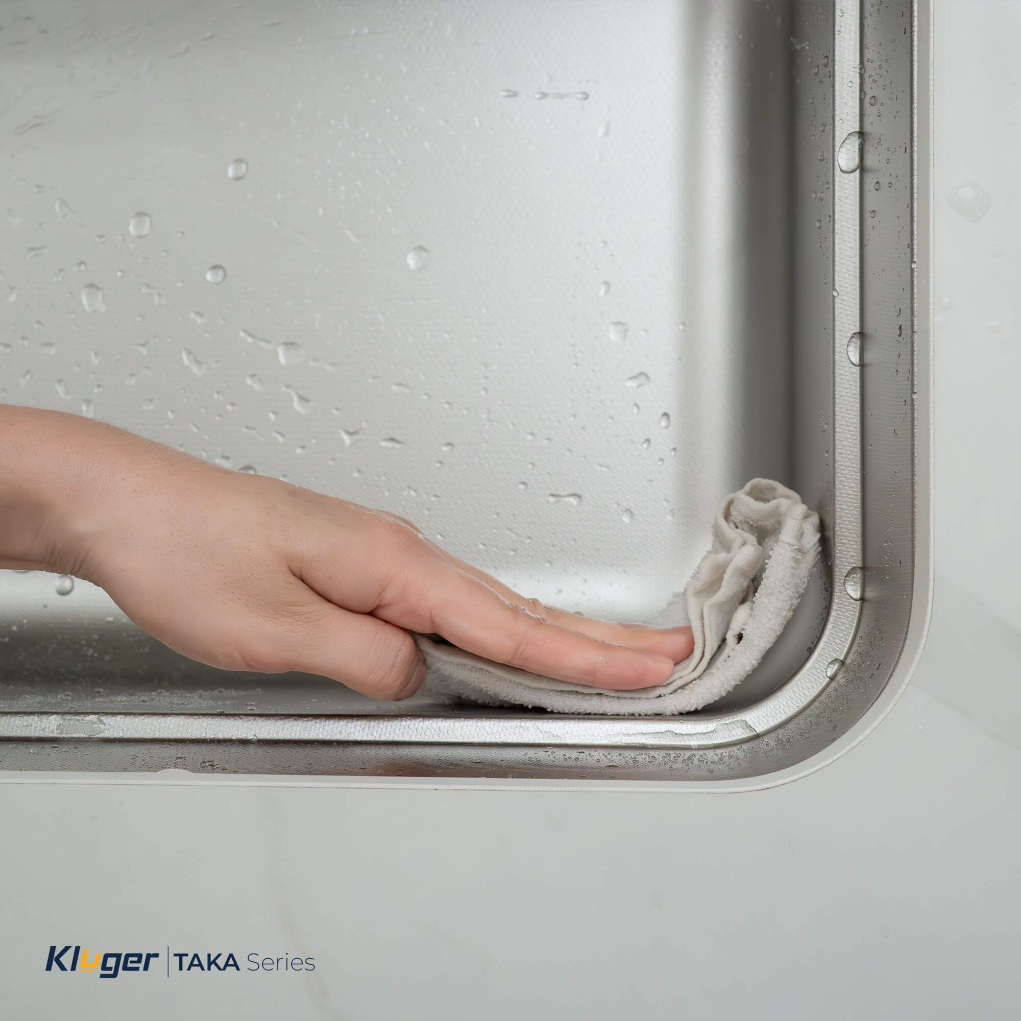 Chậu rửa bát Kluger góc bo tròn dễ vệ sinh
