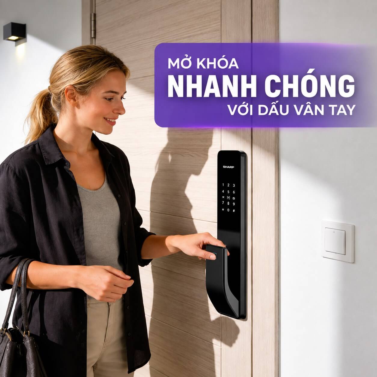 Khóa thông minh Kaadas trang bị cảm biến vân tay bán dẫn Khóa thông minh Kaadas trang bị cảm biến vân tay bán dẫn
